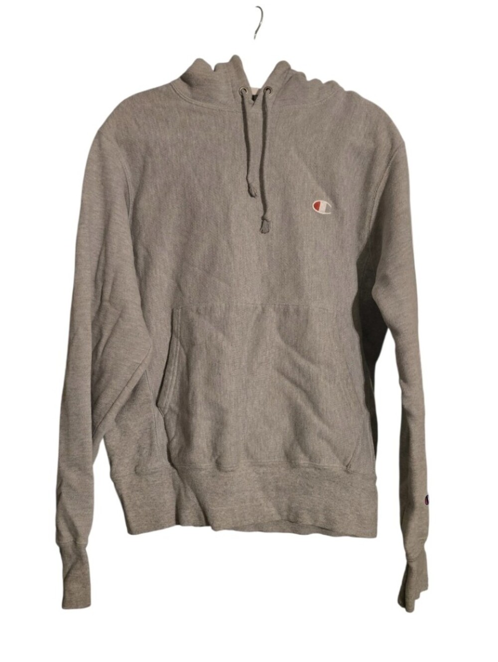 Champion Light Gray Reverse Weave Hoodie Size Small in EUC